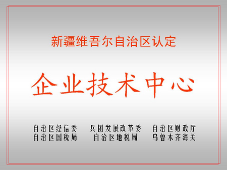 自治区级企业技术中心（Lewin乐玩官网屯河新材料公司）